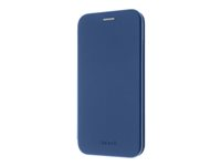 Insmat - Flipomslag til mobiltelefon - aluminumfolie, pap+papir, termoplastisk polyuretan (TPU) dock - elektrisk blå - for Apple iPhone 15 650-3204