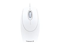 CHERRY WheelMouse - Mus - højre- og venstrehåndet - optisk - 3 knapper - kablet - PS/2, USB - hvid/grå M-5400-0