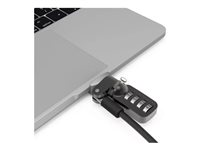 Compulocks Ledge Lock Adaptor for MacBook Pro 13" M1 & M2 with Combination Cable Lock Silve - Adapter til låsning af slot for sikkerhed - med kombinationskabellås - for Apple MacBook Pro 13.3 in (M1, M2) UNVMBPRLDG01CL