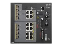 Cisco Industrial Ethernet 4000 Series - Switch - Administreret - 4 x SFP + 8 x 10/100 (PoE+) + 4 x combo Gigabit SFP - DIN monterbar på skinne - PoE+ - DC power - TAA-kompatibel IE-4000-4S8P4G-E