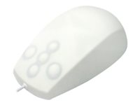 Active Key Medical medium - Mus - optisk - 5 knapper - kabling - USB - hvid AK-PMT2LB-US-W