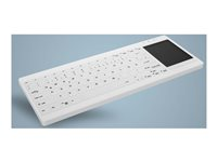 Active Key AK-C4412F - Tastatur - medicinsk - mini - med touchpad - USB - QWERTY - Pan Nordic - hvid AK-C4412F-GUS-W/NOR