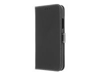 Insmat Exclusive Flip Case - Flipomslag til mobiltelefon - ægte læder, polykarbonat - sort - for Apple iPhone 11 Pro Max 650-2806