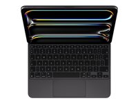 Apple Magic Keyboard - Tastatur og folio-kasse - med trackpad - bagbelyst - Apple Smart connector - QWERTY - Internationalt engelsk - sort MWR23Z/A