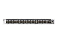 NETGEAR M4300-52G - Switch - L3 - Administreret - 2 x 10/100/1000/10000 + 2 x 10 Gigabit SFP+ + 48 x 10/100/1000 - front til ryg-luftstrøm - monterbar på stativ GSM4352S-100NES