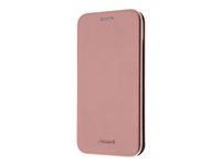 Insmat Exclusive - Flipomslag til mobiltelefon - termoplastisk polyuretan (TPU), pap+papir, polyurethan - rosepink - for Samsung Galaxy A15, A15 5G 650-3227