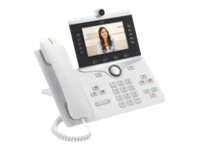 Cisco IP Phone 8845 - IP-videotelefon - med digitalkamera, Bluetooth interface - SIP, SDP - 5 linier - hvid CP-8845-W-K9=