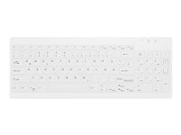 CHERRY Medical AK-C7012 - Tastatur - kompakt - compact - trådløs - USB, 2.4 GHz - QWERTY - Pan Nordic - tastkontakt: Tactile - hvid AK-C7012F-FU1-W/NOR