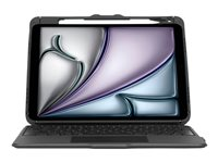 Targus Versavu - Tastatur og folio-kasse (tastaturetui) - med trackpad - bagbelyst - trådløs - Bluetooth 5.0 - QWERTY - Nordisk - sort THZ967NO