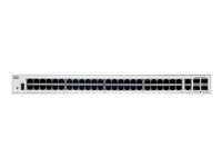 Cisco Catalyst 1000-48T-4G-L - Switch - Administreret - 48 x 10/100/1000 + 4 x Gigabit SFP (uplink) - monterbar på stativ C1000-48T-4G-L