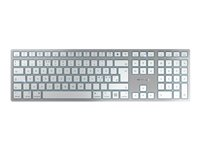 CHERRY KC 6000 SLIM - Tastatur - USB - Nordisk - tastkontakt: CHERRY SX - sølv JK-1620PN-1