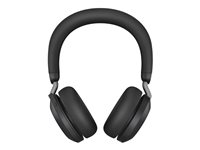 Jabra Evolve2 75 - Headset - på øret - Bluetooth - trådløs - aktiv støjfjerning - USB-A - støjisolerende - sort - Optimeret til UC 27599-989-999
