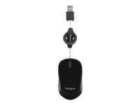 Targus - Mus - højre- og venstrehåndet - optisk - 3 knapper - kablet - USB - sort AMU75EU