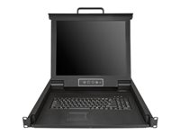StarTech.com Rackmount KVM Console, Single Port VGA KVM with 17" LCD Monitor for Server Rack, Fully Featured Universal 1U LCD KVM Drawer with Cables & Hardware, USB Support, 50,000 MTBF - LCD KVM Concole Drawer (RKCONS1701) - KVM-konsol med KVM switch - 1 porte - USB - 17" - rackversion - 1280 x 1024 @ 60 Hz - 250 cd/m² - 1000:1 - 5 ms - VGA - sort - 1U RKCONS1701