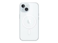 Apple - Bagsidecover til mobiltelefon - MagSafe-kompatibilitet - polykarbonat - klar - for iPhone 15 MT203ZM/A
