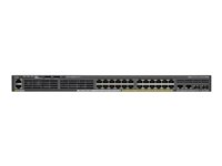 Cisco Catalyst 2960X-24PSQ-L - Switch - Administreret - 24 x 10/100/1000 (8 PoE+) + 2 x Gigabit SFP + 2 x 10/100/1000 - desktop, monterbar på stativ - PoE+ (110 W) WS-C2960X-24PSQ-L