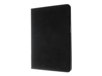 Insmat Exclusive - Flipomslag til mobiltelefon - papir, karton, læder, termoplastisk polyuretan (TPU) - sort - for Samsung Galaxy Tab S9 FE+ 652-1295
