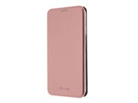 Insmat Exclusive - Bagsidecover til mobiltelefon - karton+papir+aluminiumsfolie, termoplastisk polyuretan (TPU), polyurethan - rosepink - for Samsung Galaxy A55 650-3235