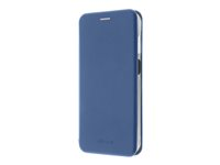 Insmat Exclusive - Flipomslag til mobiltelefon - karton+papir+aluminiumsfolie, polyurethan, termoplastisk polyuretan (TPU) dock - elektrisk blå - for Samsung Galaxy S23 FE 650-3214