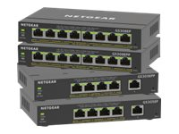 NETGEAR Plus GS305EP - Switch - smart - 5 x 10/100/1000 (4 PoE+) - desktop, væg-monterbar - PoE+ (63 W) GS305EP-100PES