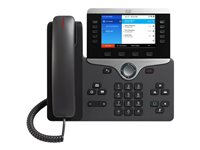 Cisco IP Phone 8861 - VoIP-telefon - IEEE 802.11a/b/g/n/ac (Wi-Fi) - SIP, RTP, SDP - 5 linier - brunsort CP-8861-K9=