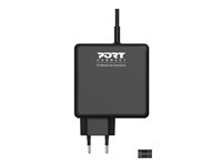 PORT Connect - Strømforsyningsadapter - universel - AC 100-240 V - 90 Watt - Europa 900007B-EU