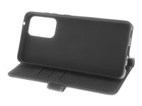 Insmat Exclusive - Flipomslag til mobiltelefon - ægte læder, termoplastisk polyuretan (TPU) - sort - for Samsung Galaxy A53 5G 650-3045
