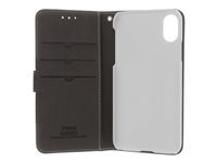 Insmat Exclusive Flip Case - Flipomslag til mobiltelefon - ægte læder, polyurethan, polykarbonat - hvid 650-2617
