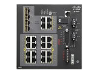 Cisco Industrial Ethernet 4000 Series - Switch - Administreret - 16 x 10/100/1000 + 4 x combo Gigabit SFP - DIN monterbar på skinne - DC power - TAA-kompatibel IE-4000-16GT4G-E