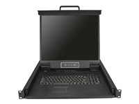 StarTech.com 8 Port Rackmount KVM Console with 6ft Cables, Integrated KVM Switch with 19" LCD Monitor, Fully Featured 1U LCD KVM Drawer- OSD KVM, Durable 50,000 MTBF, USB + VGA Support - 19in. LCD KVM Console (RKCONS1908K) - KVM-konsol med KVM switch - 8 porte - PS/2, USB - US - engelsk (QWERTY) - 19" - rackversion - 1280 x 1024 - 250 cd/m² - 1000:1 - VGA - sort - 1U RKCONS1908K