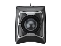 Kensington Expert Mouse - Styrebold - højre- og venstrehåndet - optisk - 4 knapper - kablet - USB - sort 64325
