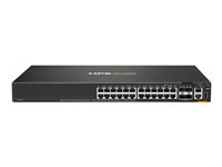 HPE Aruba Networking CX 6200F 24G 4SFP TAA Switch - Switch - Max. Stacking Distance 10 km - L3 - Administreret - 24 x 10/100/1000 + 4 x 100/1000 SFP - front og side til ryg - monterbar på stativ - TAA-kompatibel S0G13A