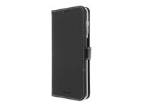 Insmat Flip Case - Flipomslag til mobiltelefon - ægte læder, termoplastisk polyuretan (TPU) - sort - for Samsung Galaxy A12 650-2928