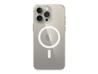 Apple - Bagsidecover til mobiltelefon - MagSafe-kompatibilitet - polykarbonat - klar - for iPhone 15 Pro Max MT233ZM/A
