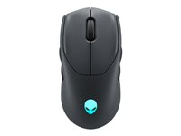 Alienware Tri-Mode Gaming Mouse AW720M - Mus - optisk - 8 knapper - kablet, trådløs - USB, 2.4 GHz, Bluetooth 5.1 - Dark Side of the Moon - detailsalg - boks AW720M-G-DEAM