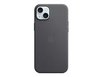 Apple - Bagsidecover til mobiltelefon - MagSafe-kompatibilitet - FineWoven - sort - for iPhone 15 Plus MT423ZM/A