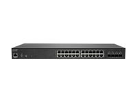 SonicWall Switch SWS14-24FPOE - Switch - Administreret - 24 x 10/100/1000 (PoE+) + 4 x 10 Gigabit SFP+ - monterbar på stativ - PoE+ (410 W) 02-SSC-2468