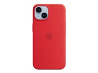 Apple - (PRODUCT) RED - bagsidecover til mobiltelefon - MagSafe-kompatibilitet - silicone - rød - for iPhone 14 MPRW3ZM/A