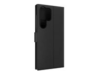 iFrogz Defence - Beskyttende kasse flipomslag til mobiltelefon - læder - sort - for Samsung Galaxy S24 Ultra 302013690