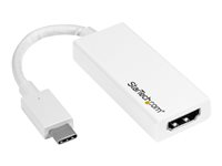 StarTech.com USB-C to HDMI Adapter - White - 4K 60Hz - High Speed - videoadapter - 24 pin USB-C han til HDMI hun - 15 cm - hvid - 4K support CDP2HD4K60W