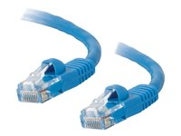 C2G Cat5e Booted Unshielded (UTP) Network Patch Cable - Patchkabel - RJ-45 (han) til RJ-45 (han) - 3 m - UTP - CAT 5e - formet, knastfri, strenget - blå 83164