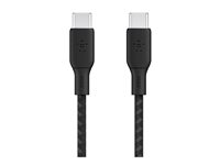 Belkin BoostCharge - USB-kabel - 24 pin USB-C (han) til 24 pin USB-C (han) - 3 m - sort CAB014BT3MBK