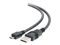 C2G 9.8ft USB to Micro B Cable - USB A to Micro USB Cable - USB 2.0 - M/M - USB-kabel - USB (han) til Micro-USB Type B (han) - 3 m - sort 27366