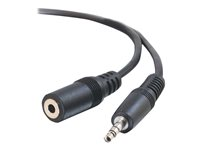 C2G - Forlængerkabel til audio - mini-phone stereo 3.5 mm han til mini-phone stereo 3.5 mm hun - 5 m - afskærmet - formet 80094