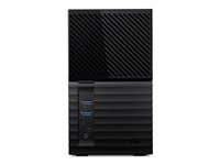 WD My Book Duo WDBFBE0440JBK - Harddisk - krypteret - 44 TB - ekstern (stationær) - USB 3.2 Gen 1 - 256-bit AES WDBFBE0440JBK-EESN