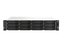 QNAP TS-1264U-RP - NAS-server - 12 bays - rackversion - SATA 6Gb/s - RAID 0, 1, 5, 6, 10, JBOD, 50, 60 - RAM 8 GB - 2.5 Gigabit Ethernet - iSCSI support - 2U TS-1264U-RP-8G