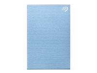 Seagate One Touch STKZ5000402 - Harddisk - 5 TB - ekstern (bærbar) - USB 3.0 - lyseblå - med Seagate Rescue Data Recovery STKZ5000402