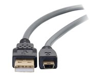 C2G Ultima - USB-kabel - USB (han) til mini-USB type B (han) - USB 2.0 - 5 m - formet - brunsort 29653