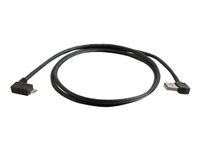 C2G USB 2.0 A Right Angle to Micro-USB B Right Angle Cable - USB-kabel - Micro-USB Type B (han) til USB (han) - 2 m - 90° stik, right-angled connector - sort 81705