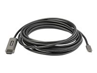 StarTech.com 16ft (5m) USB C to HDMI Cable 4K 60Hz with HDR10, Ultra HD USB Type-C to 4K HDMI 2.0b Video Adapter Cable, USB-C to HDMI HDR Monitor/Display Converter, DP 1.4 Alt Mode HBR3 - Thunderbolt 3 Compatible (CDP2HDMM5MH) - Adapterkabel - 24 pin USB-C han til HDMI han - 5 m - sort - 4K support, aktiv CDP2HDMM5MH